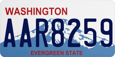 WA license plate AAR8259