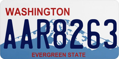 WA license plate AAR8263