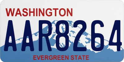 WA license plate AAR8264