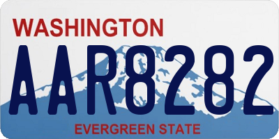 WA license plate AAR8282