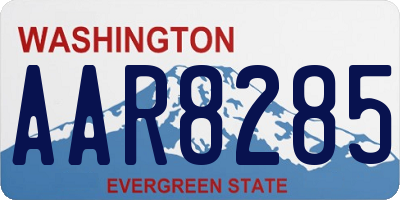 WA license plate AAR8285