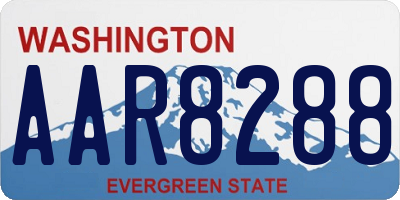 WA license plate AAR8288