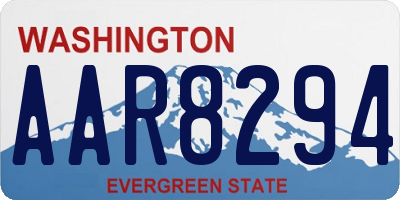 WA license plate AAR8294