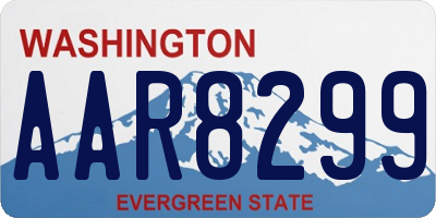 WA license plate AAR8299