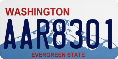 WA license plate AAR8301