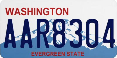 WA license plate AAR8304