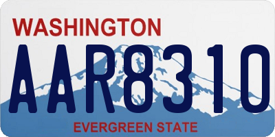 WA license plate AAR8310