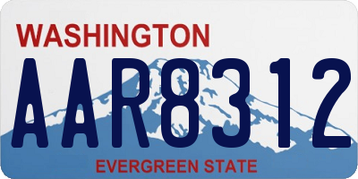 WA license plate AAR8312