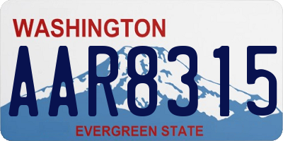 WA license plate AAR8315