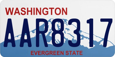 WA license plate AAR8317