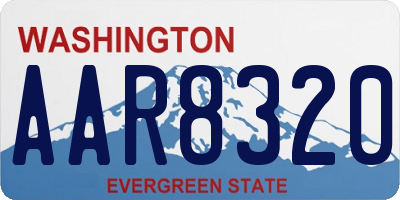 WA license plate AAR8320