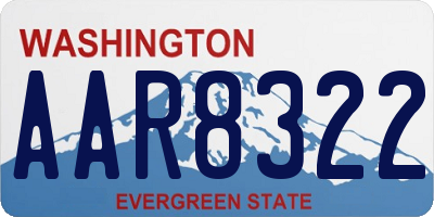 WA license plate AAR8322