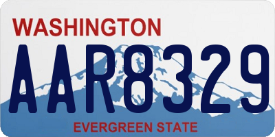 WA license plate AAR8329