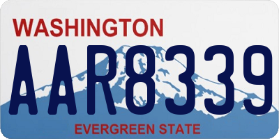 WA license plate AAR8339