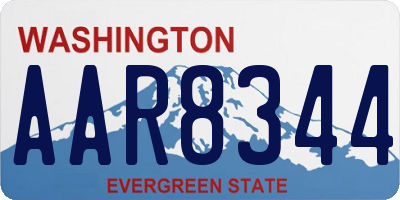 WA license plate AAR8344