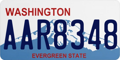 WA license plate AAR8348