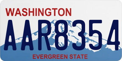 WA license plate AAR8354