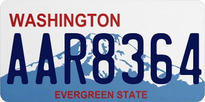 WA license plate AAR8364