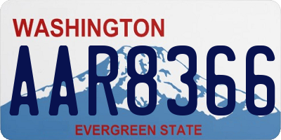 WA license plate AAR8366