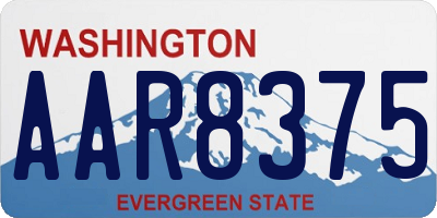 WA license plate AAR8375