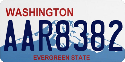 WA license plate AAR8382