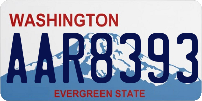 WA license plate AAR8393
