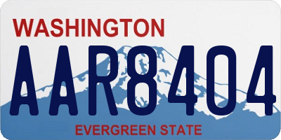 WA license plate AAR8404