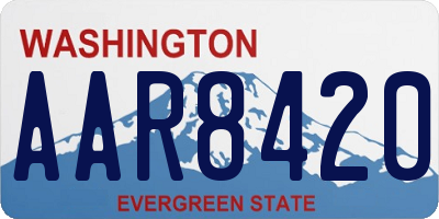 WA license plate AAR8420