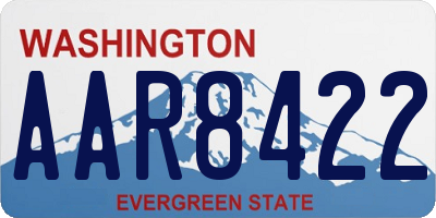 WA license plate AAR8422