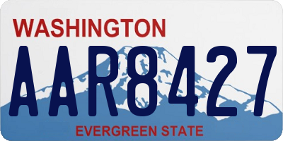 WA license plate AAR8427