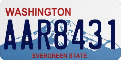 WA license plate AAR8431