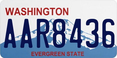 WA license plate AAR8436