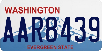 WA license plate AAR8439