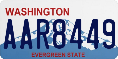WA license plate AAR8449