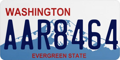 WA license plate AAR8464
