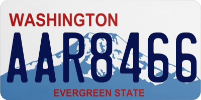 WA license plate AAR8466