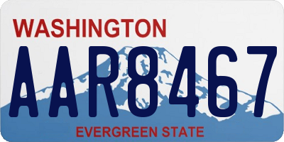 WA license plate AAR8467