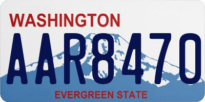 WA license plate AAR8470