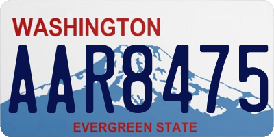 WA license plate AAR8475