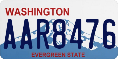 WA license plate AAR8476