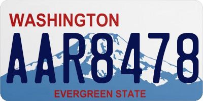 WA license plate AAR8478