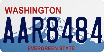 WA license plate AAR8484