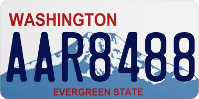 WA license plate AAR8488