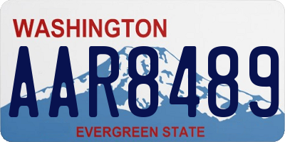 WA license plate AAR8489