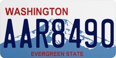 WA license plate AAR8490