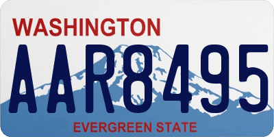 WA license plate AAR8495