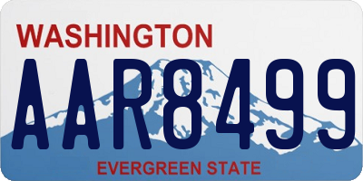 WA license plate AAR8499