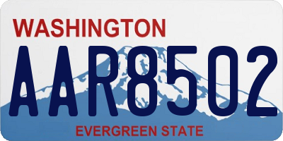 WA license plate AAR8502