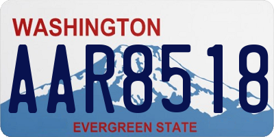 WA license plate AAR8518