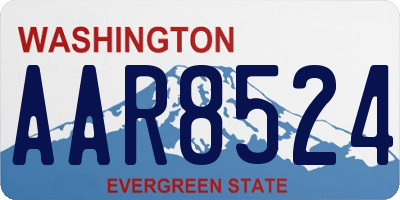 WA license plate AAR8524
